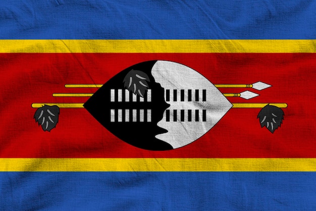 Nationale vlag van Eswatini Achtergrond met vlag van Eswatini