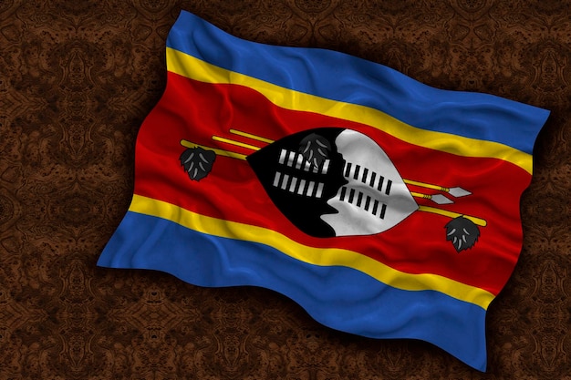 Nationale vlag van Eswatini Achtergrond met vlag van Eswatini