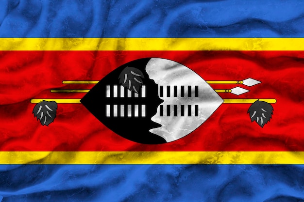 Nationale vlag van Eswatini Achtergrond met vlag van Eswatini