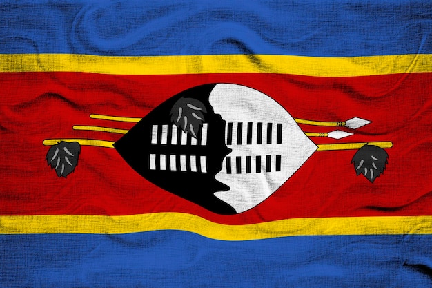 Nationale vlag van Eswatini Achtergrond met vlag van Eswatini