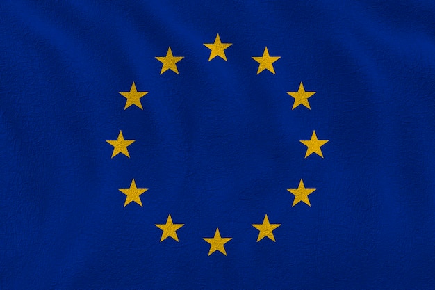 Nationale vlag van Europa Achtergrond met vlag van Europa