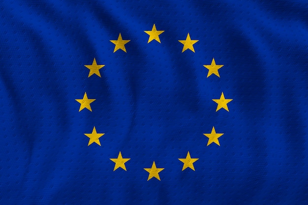 Nationale vlag van Europa Achtergrond met vlag van Europa