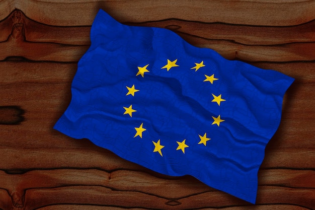 Nationale vlag van Europa Achtergrond met vlag van Europa
