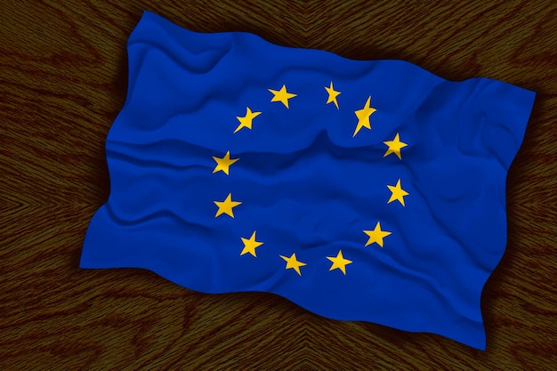 Nationale vlag van Europa Achtergrond met vlag van Europa