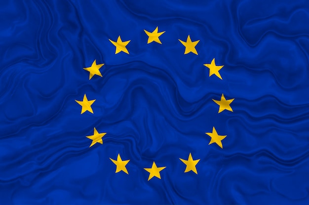 Nationale vlag van Europa Achtergrond met vlag van Europa