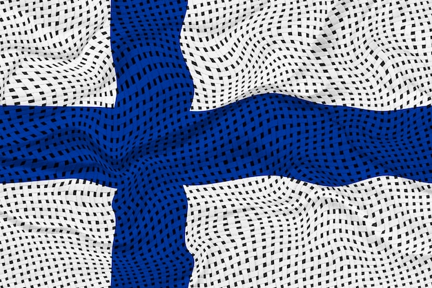 Nationale vlag van Finland Achtergrond met vlag van Finland