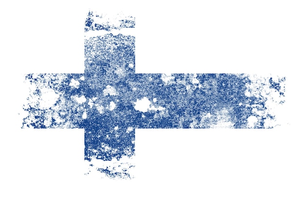 Foto nationale vlag van finland met textuur. sjabloon voor ontwerp