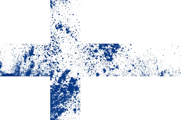 Nationale vlag van finland met textuur. sjabloon voor ontwerp