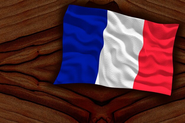 Nationale vlag van Frankrijk Achtergrond met vlag van Frankrijk