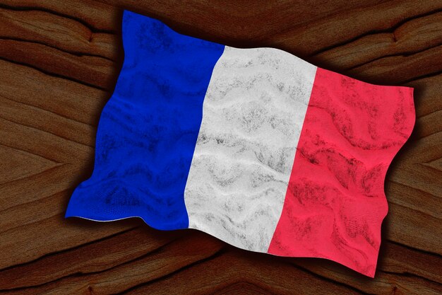 Nationale vlag van Frankrijk Achtergrond met vlag van Frankrijk