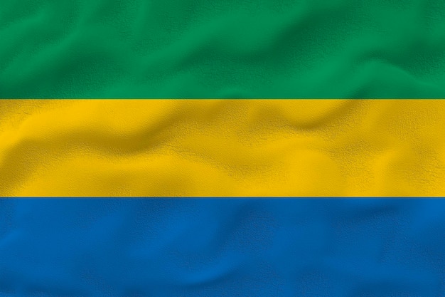 Nationale vlag van Gabon Achtergrond met vlag van Gabon