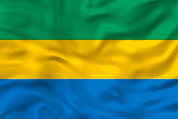 Nationale vlag van Gabon Achtergrond met vlag van Gabon