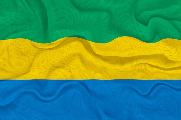 Nationale vlag van Gabon Achtergrond met vlag van Gabon