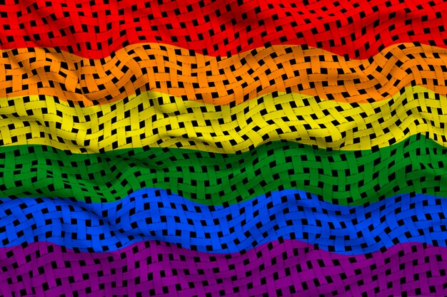 Foto nationale vlag van gay pride achtergrond met vlag van gay pride
