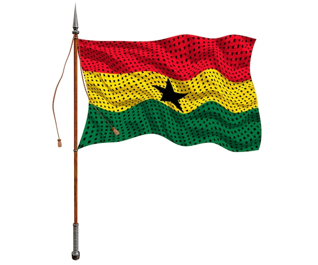 Nationale vlag van Ghana Achtergrond met vlag van Ghana