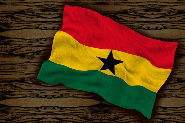 Nationale vlag van Ghana Achtergrond met vlag van Ghana