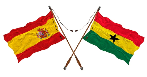 Nationale vlag van Ghana Achtergrond met vlag van Ghana