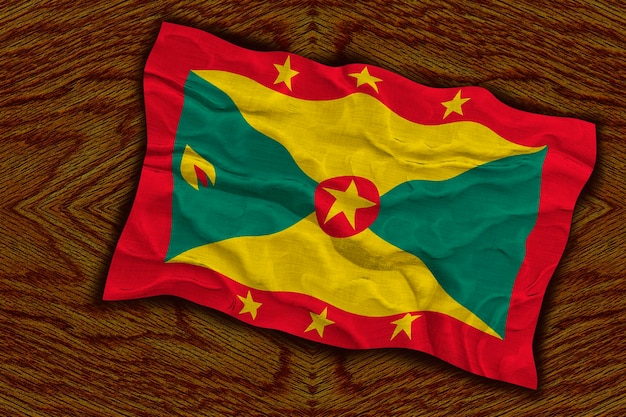 Nationale vlag van Grenada Achtergrond met vlag van Grenada