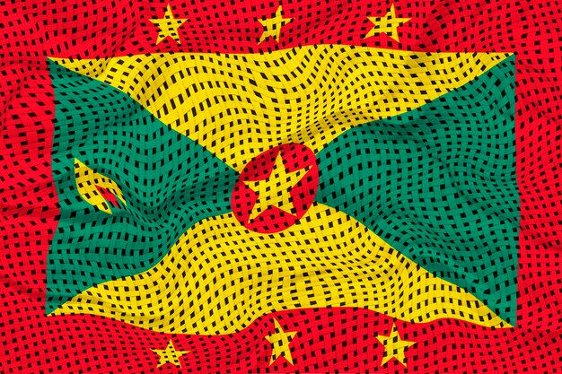 Nationale vlag van Grenada Achtergrond met vlag van Grenada