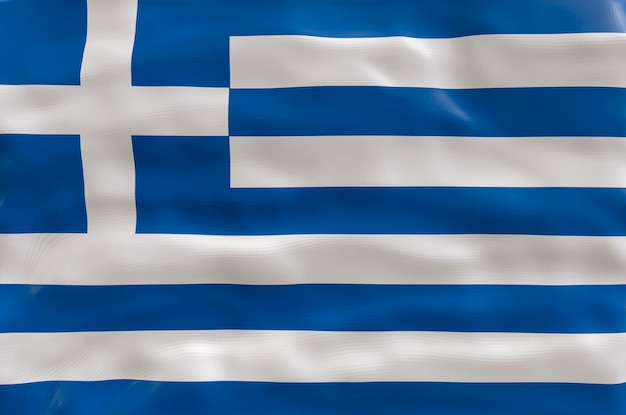 Foto nationale vlag van griekenland achtergrond met vlag van griekenland