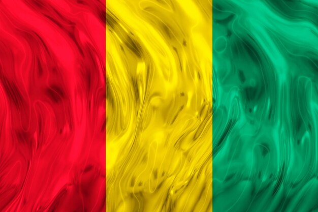 Nationale vlag van Guinee Achtergrond met vlag van Guinee