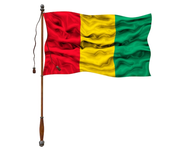 Nationale vlag van Guinee Achtergrond met vlag van Guinee