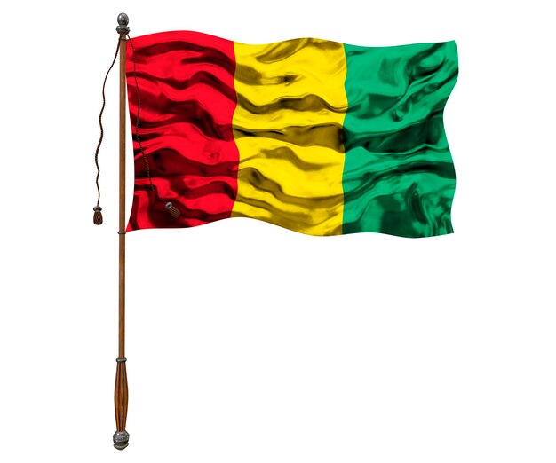 Nationale vlag van Guinee Achtergrond met vlag van Guinee
