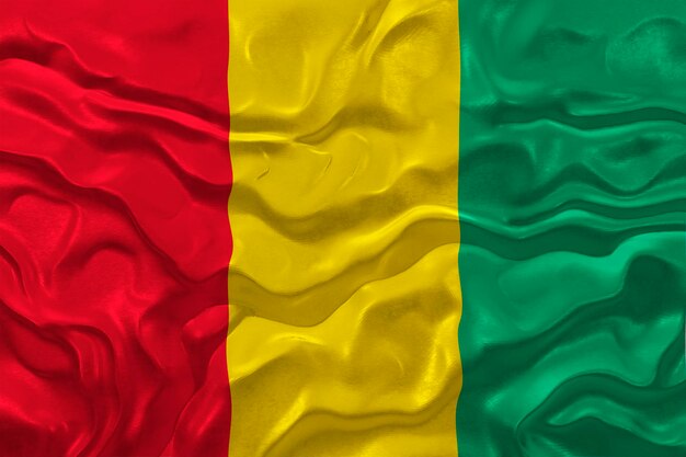 Nationale vlag van Guinee Achtergrond met vlag van Guinee
