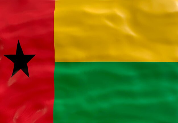 Nationale vlag van GuineeBissau Achtergrond met vlag van GuineeBissau