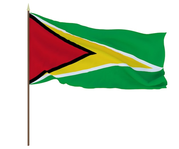 Nationale vlag van Guyana Achtergrond voor redacteuren en ontwerpers Nationale feestdag