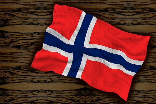 Nationale vlag van het eiland Bouvet Achtergrond met vlag van het eiland Bouvet