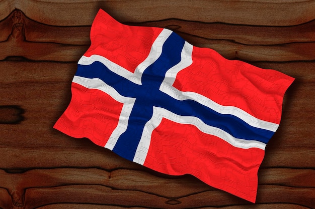 Nationale vlag van het eiland Bouvet Achtergrond met vlag van het eiland Bouvet