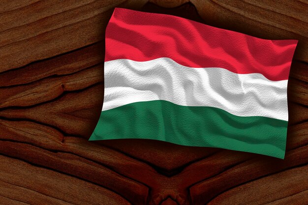 Nationale vlag van Hongarije Achtergrond met vlag van Hongarije
