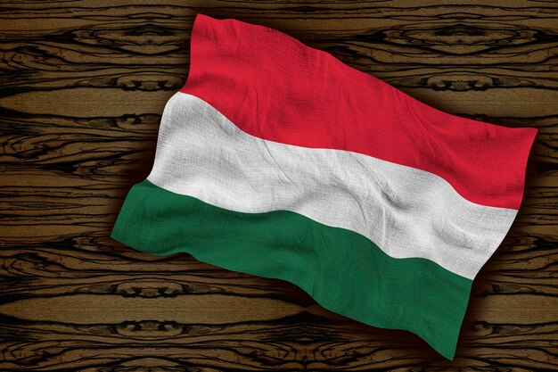 Nationale vlag van Hongarije Achtergrond met vlag van Hongarije