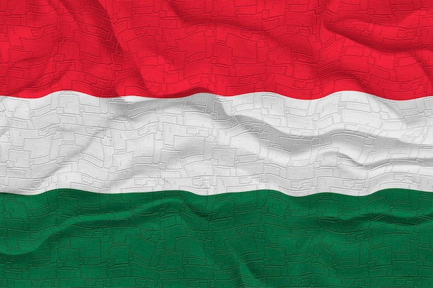 Nationale vlag van Hongarije Achtergrond met vlag van Hongarije