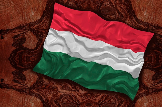 Nationale vlag van Hongarije Achtergrond met vlag van Hongarije