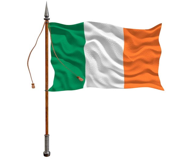 Nationale vlag van Ierland Achtergrond met vlag van Ierland