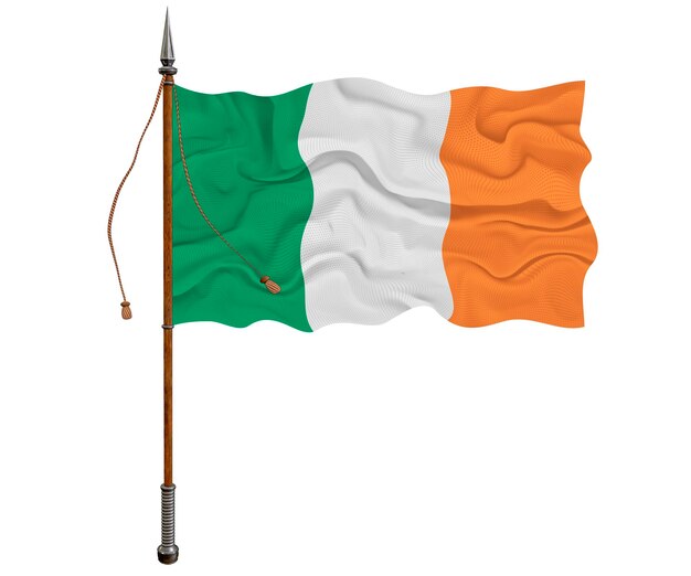 Nationale vlag van Ierland Achtergrond met vlag van Ierland