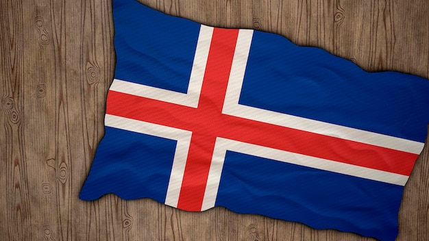 Nationale vlag van IJsland Achtergrond met vlag van IJsland