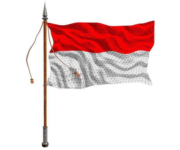 Nationale vlag van indonesië Achtergrond met vlag van indonesië