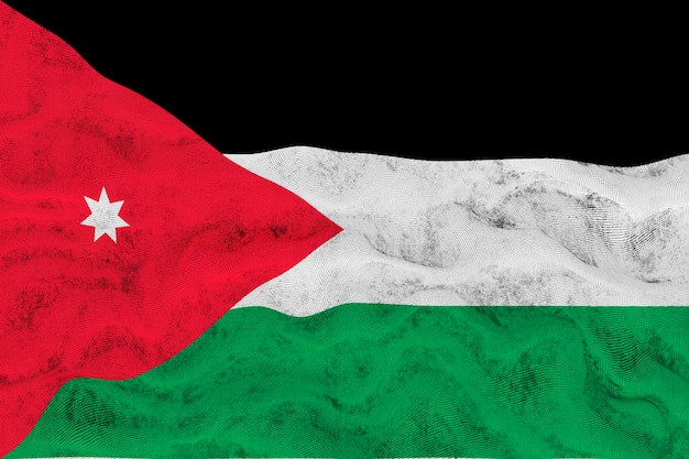 Nationale vlag van Iordan Achtergrond met vlag van Iordan