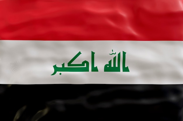 Nationale vlag van Irak Achtergrond met vlag van Irak