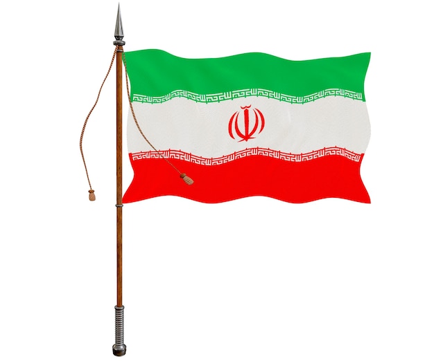 Nationale vlag van Iran Achtergrond met vlag van Iran