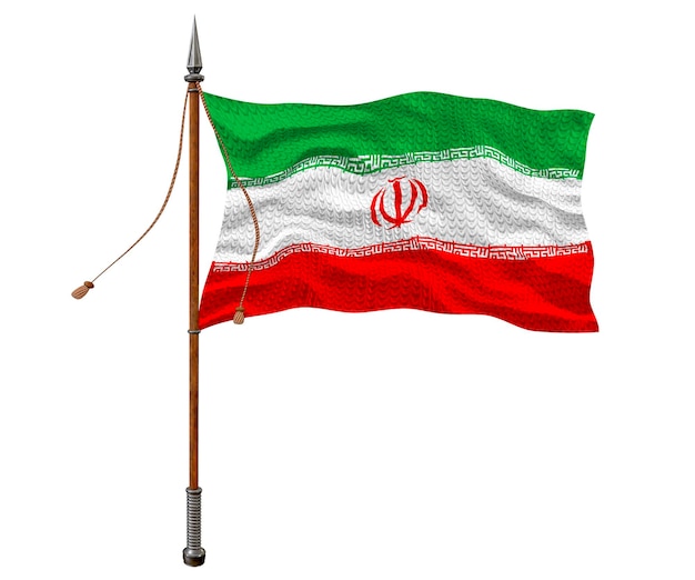 Nationale vlag van Iran Achtergrond met vlag van Iran