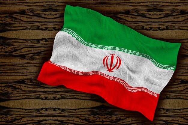 Nationale vlag van Iran Achtergrond met vlag van Iran
