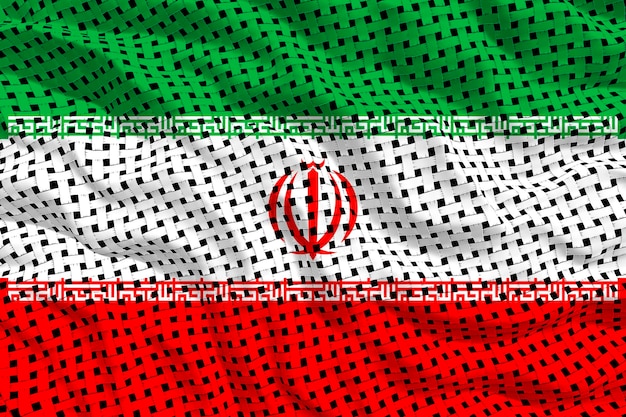 Nationale vlag van Iran Achtergrond met vlag van Iran