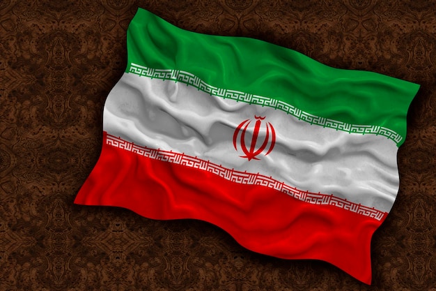 Nationale vlag van Iran Achtergrond met vlag van Iran