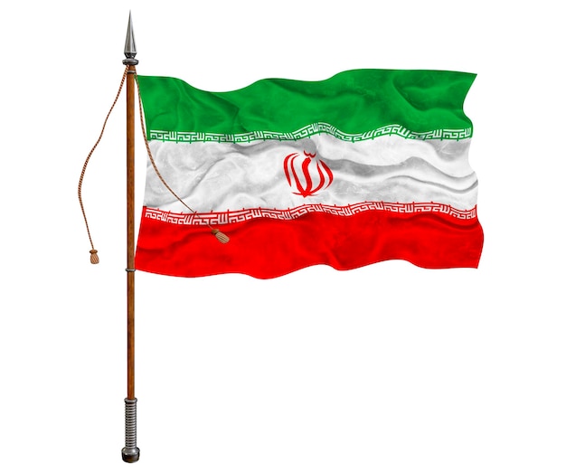 Nationale vlag van Iran Achtergrond met vlag van Iran