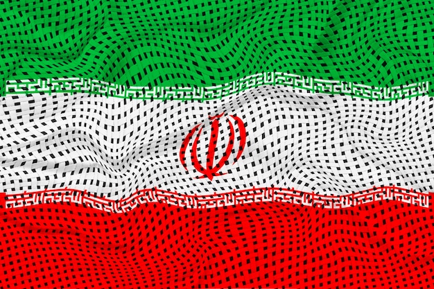 Nationale vlag van Iran Achtergrond met vlag van Iran