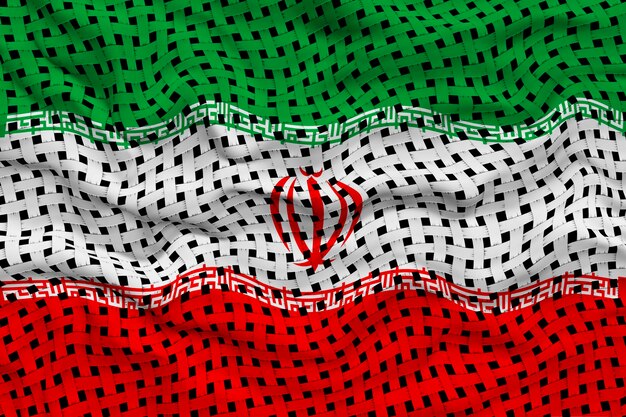 Nationale vlag van Iran Achtergrond met vlag van Iran